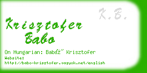 krisztofer babo business card